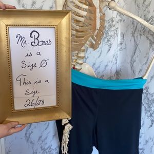 * Avenue Teal & Navy Exercise Shorts